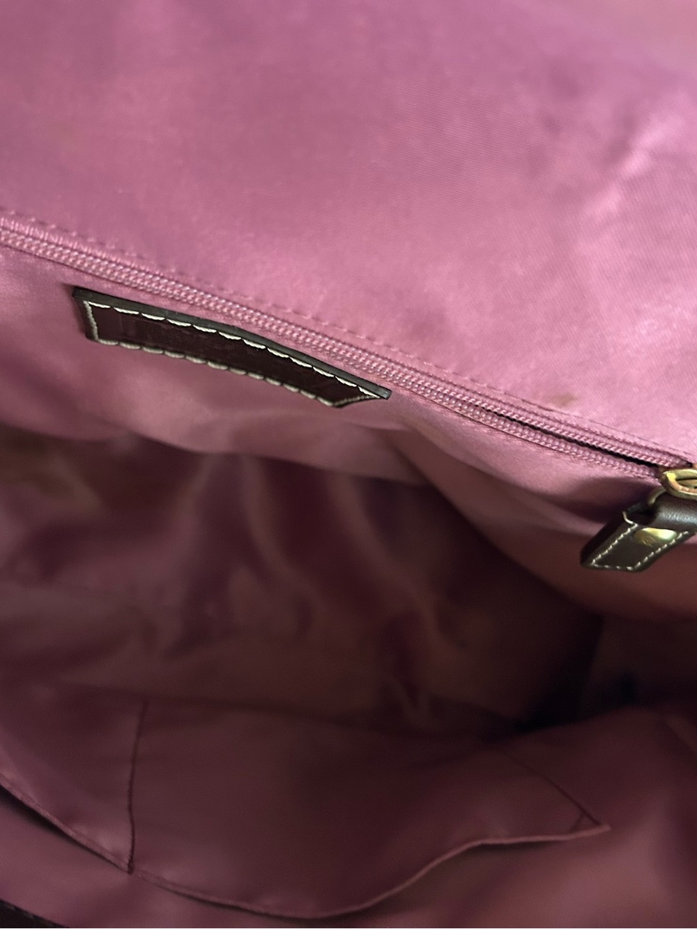 Coach Monogram all Leather Satchel Shoulder Bag as is #11332 - Picture 7 of 10